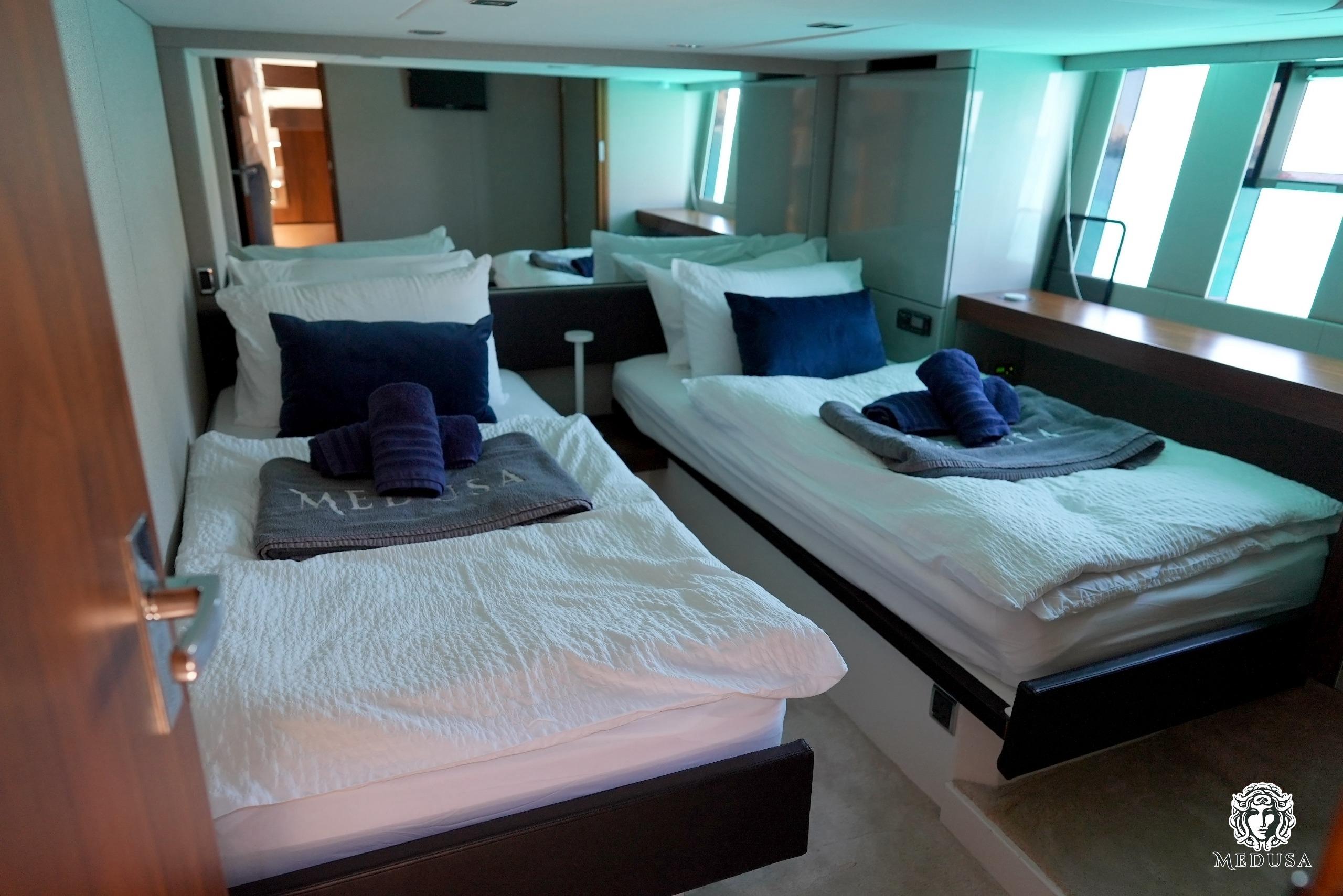 Fairline Targa MEDUSA twin cabin.